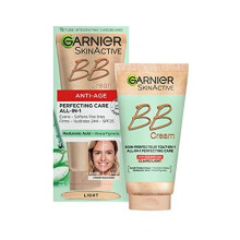NEW & IMPROVED Garnier SkinActive Anti-Age BB Cream, Shade Light, Tinted Moisturiser SPF 25, Softens Fine Lines & Firms Skin, With Hyaluronic Acid,