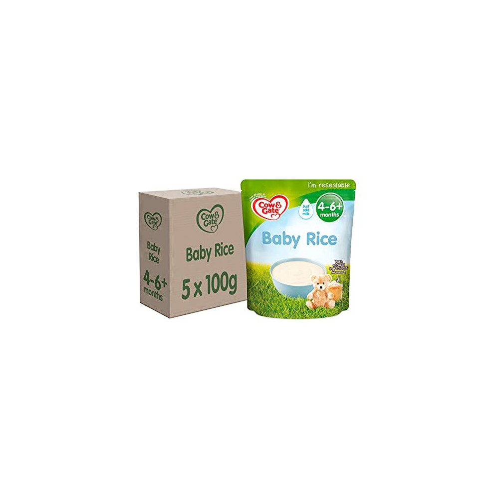 Cow & Gate Baby Rice Cereal, 4-6+ Months, 100 g, Pack Of 5