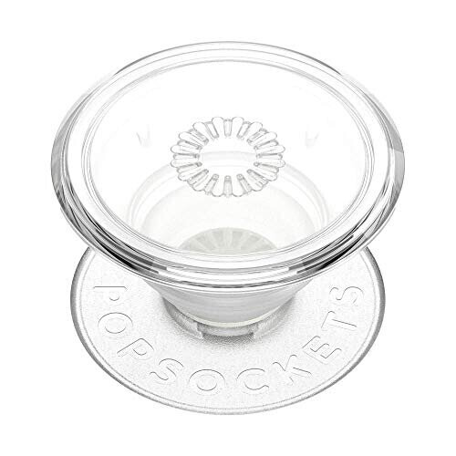PopGrip Clear PopSockets - Bianco - Per smartphone e tablet - 3" e 10" diagonale dello schermo