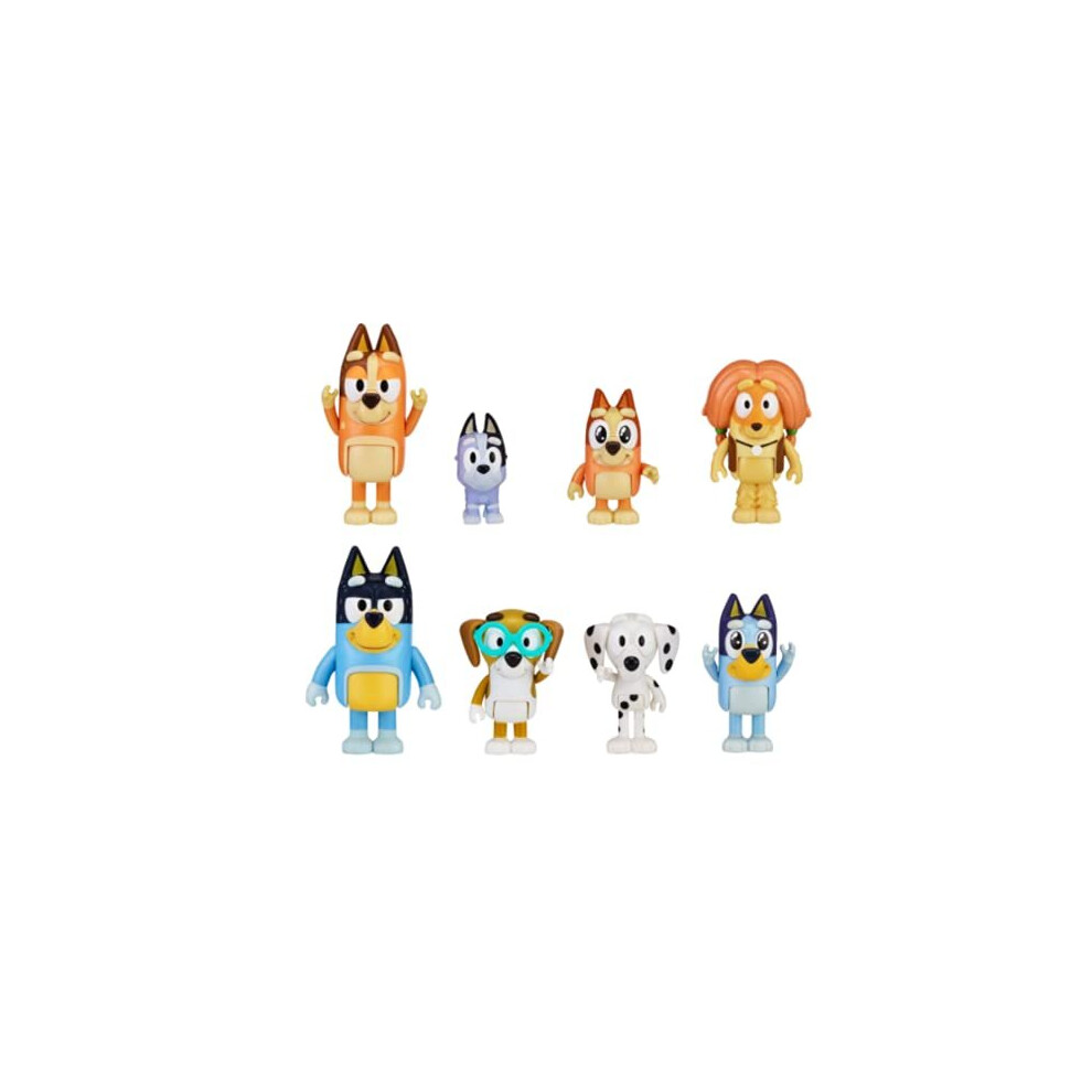 Bluey Bluey's Family And Friends Figure 8-Pack, 2.5-3 Inch Figures