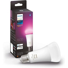 Philips Hue White and Colour Ambiance Smart Light Bulb 100W - 1600 Lumen [E27 Edison Screw] with Bluetooth. for Indoor Home Lighting, Livingroom,