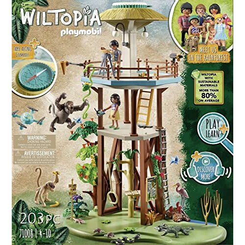 PLAYMOBIL Playmobil Wiltopia Research Tower con bussola 2