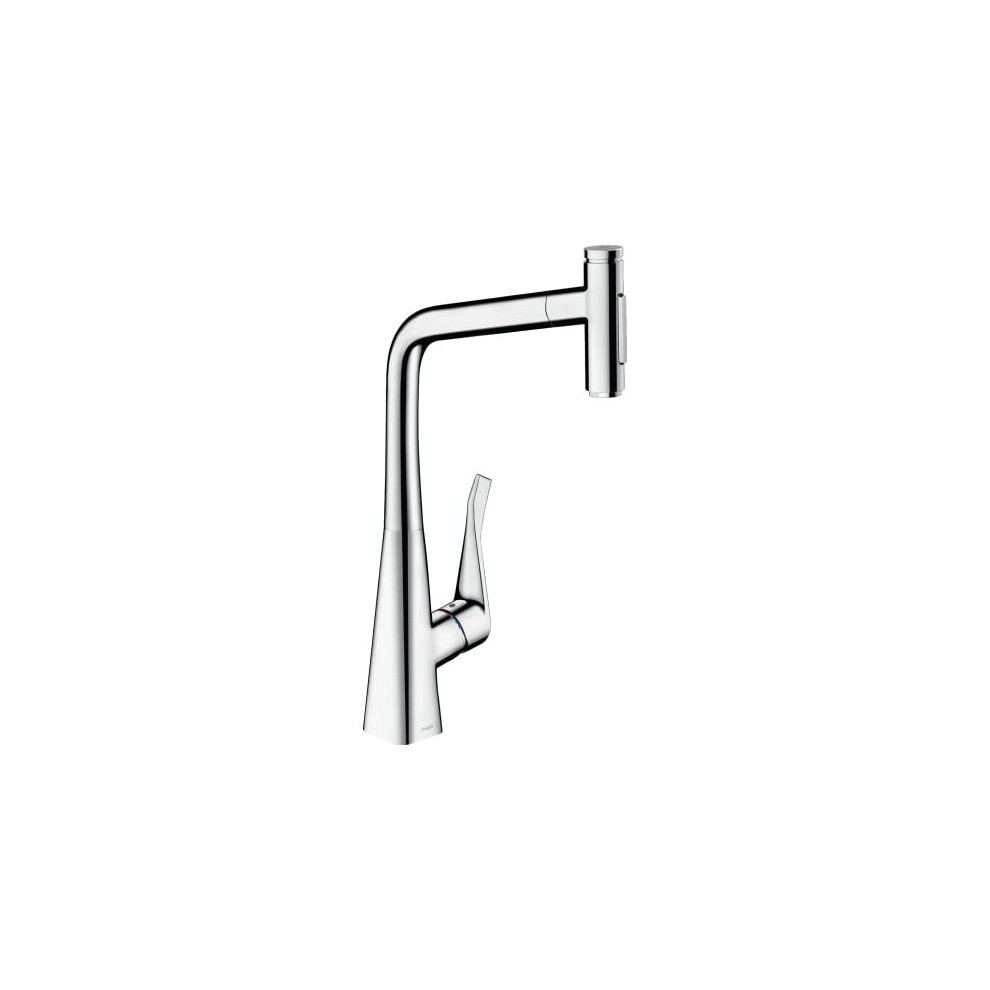 hansgrohe Metris Select M71 Kitchen tap with pull-out spray, chrome, 73820000