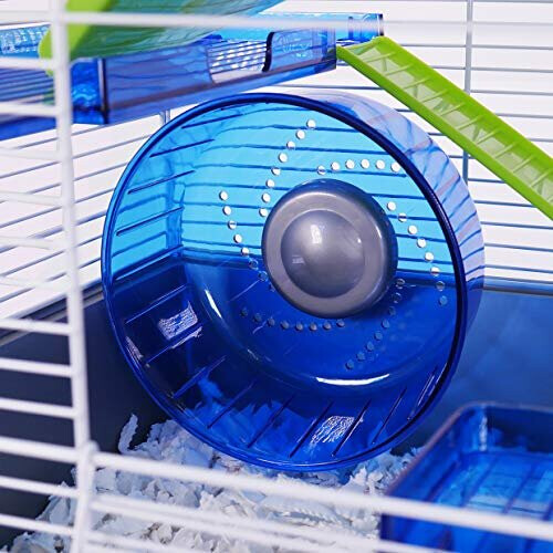 Rosewood Rosewood Pico Exercise Wheel for Hamsters with Stand, Blue 1