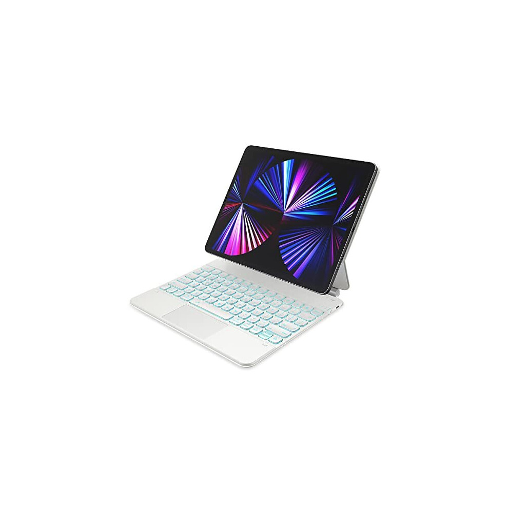 Dracool Magnetic Keyboard Case For Ipad Pro 12.9 Inch 2022 (6Th/5Th/4Th/3Rd Generation) Keyboard With Trackpad 7-Color Backlit Shortcut Keys Slim 6973512479357