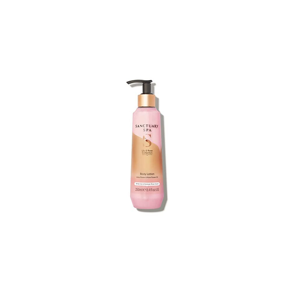 Sanctuary Spa Lily And Rose Body Lotion, Body Moisturiser, With Lotus Flower And Vitamin C, Vegan And Cruelty Free 250ml