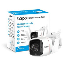 TP-Link Tapo Outdoor Security Camera, Weatherproof, No Hub Required, Works with Alexa & Google Home, 3MP Ultra-High Definition, Automatic Siren, 2-way