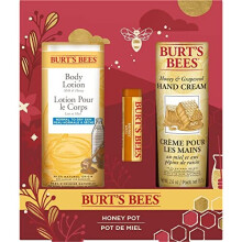 Burt's Bees Giftset, Honey Lip Balm, Hand Cream and Body Lotion, Honey Pot