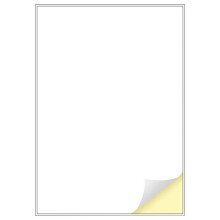 Creavvee 1 Label per Sheet, 25 A4 Sheets, Printable White Sticker Paper Labels for Laser/Inkjet Printers Made in Europe - Sticker Size (A4) 297 x 210