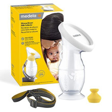 Medela Breast Milk Collector for Breastfeeding Moms, Silicone Milk Catcher, Milk Saver with a Suction Base and a lid for Storage for Everyday