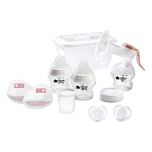Tommee Tippee Breastfeeding Starter Kit, Manual Breast Pump, Baby