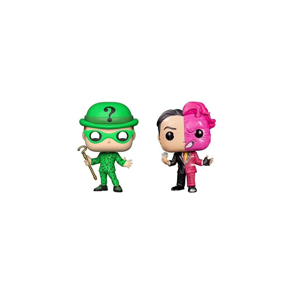 Funko 62479 POP Heroes: Batman (1995)- 2pk Two Face & Riddler (Glow) - (Amazon Exclusive)