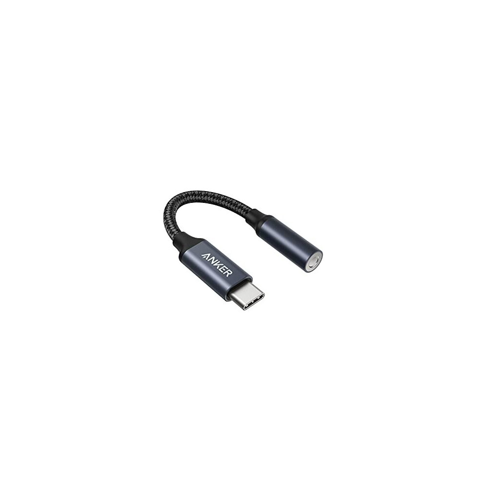 Anker USB C to 3.5mm Audio Adapter, Male to Female Nylon Cable for Samsung S20/S20+/S20 Ultra, Pixel 4/ + 4XL, and More Type C Devices