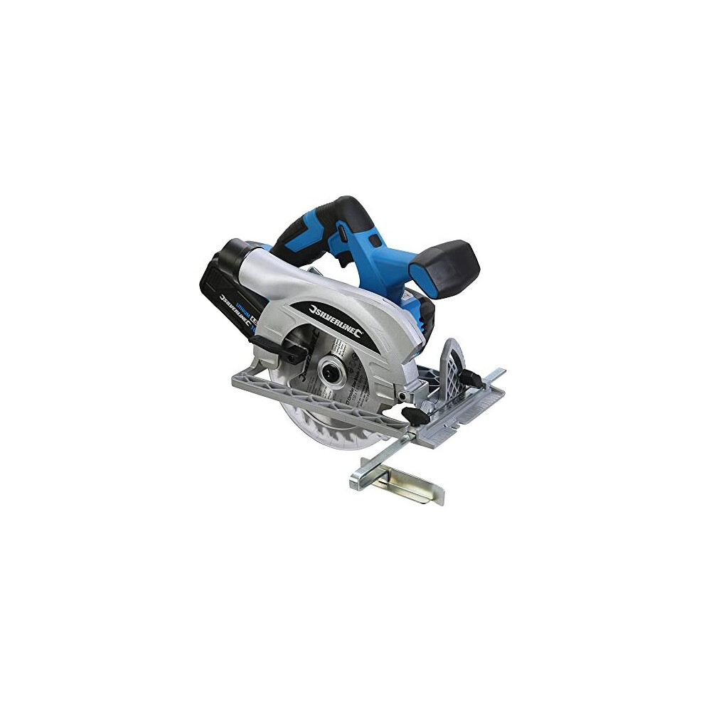 Silverline 991471 18V Circular Saw 1 x 4Ah 1 x 4.0Ah Li-Ion Battery, 240 V, Blue