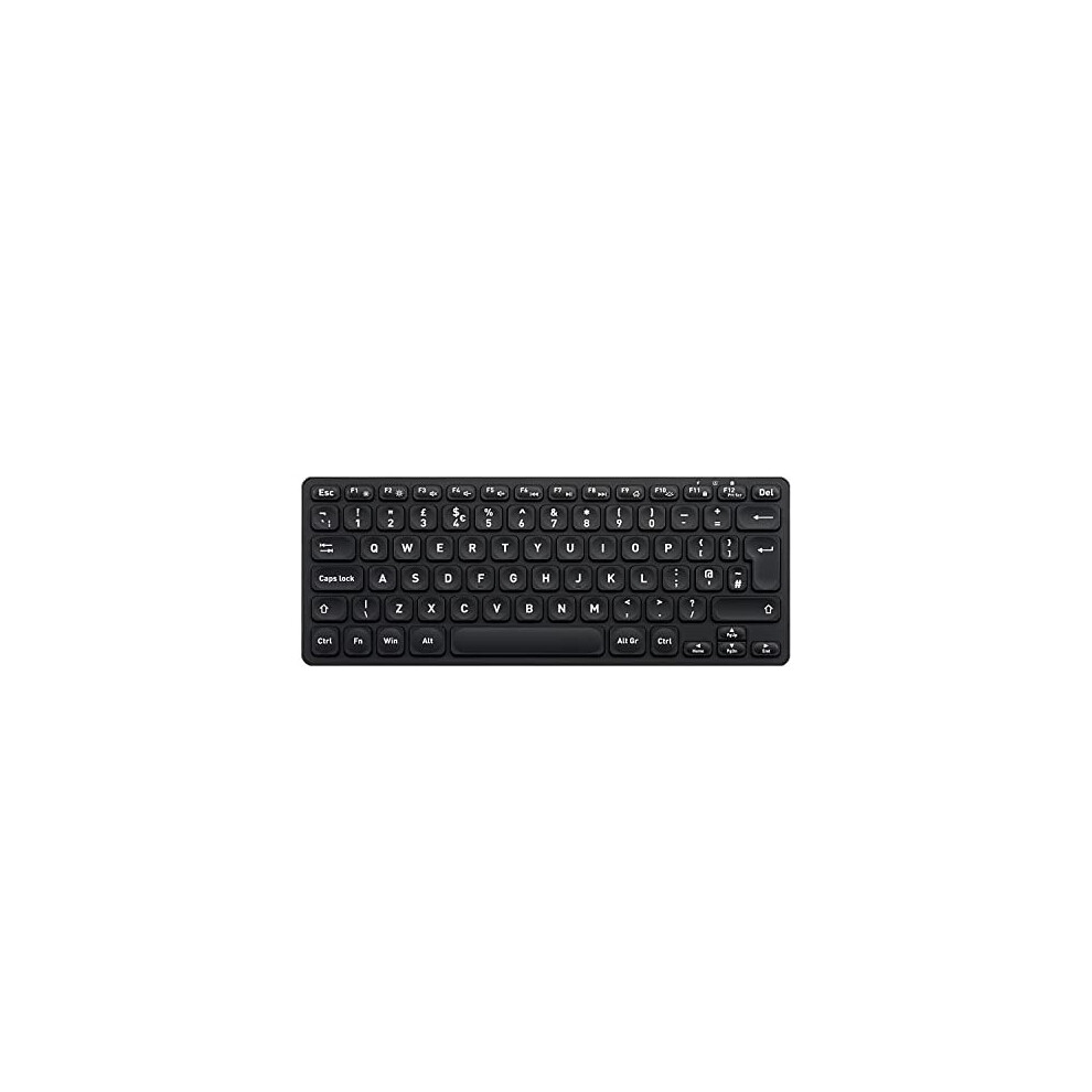 Perixx Periboard-732B Wireless 2.4 Ghz Backlit Mini Keyboard, X Type Scissor Keys, White Backlit, Uk Qwerty, Black White,Black 4049571006123