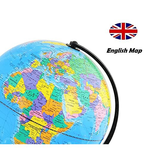 Exerz 25cm Educational World Globe Swivel Rotating Desk Top Globe (25cm Diameter) 2