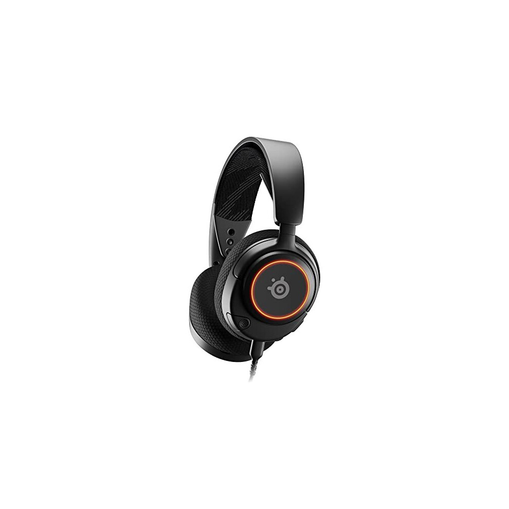 SteelSeries Arctis Nova 3 Multi-System Gaming Headset — Hi-Fi Drivers — 360 Spatial Audio — RGB Lights — AirWeave Memory Foam Earcups —
