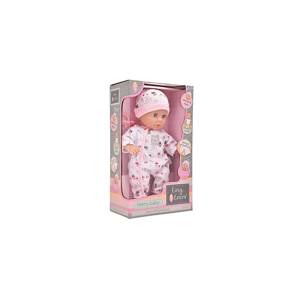 John Adams | Tiny Tears - Teeny Baby - 30cm soft bodied doll: One of the UK's best loved doll brands! | Nurturing Dolls | Ages 10m+