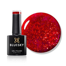 Bluesky Christmas Glitter Gel Nail Polish, Santa Red Dream Bsh028, Glitter, Long Lasting, Chip Resistant, 10 ml (Requires Drying Under UV LED Lamp)