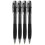 BIC Bic Bu3 Grip 1.0 Black Retractable Ball Pen 4 Pack Stationery 1