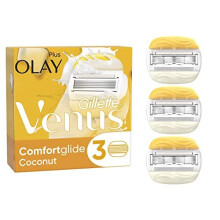 Gillette Venus ComfortGlide Coconut with Olay Scheermesjes Vrouwen, Pak van 3, 2-in-1 navullingen voor scheermesjes met vochtinbrengende strips