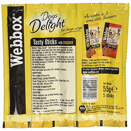 Webbox Webbox Dogs Delight Chicken Sticks, 5x11g 1