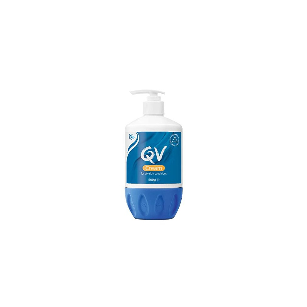 QV Cream with Glycerin - 500g Pump, 24 Hour Moisturisation, Ideal for Dry Skin Conditions, such as Eczema, Psoriasis and Dermatitis