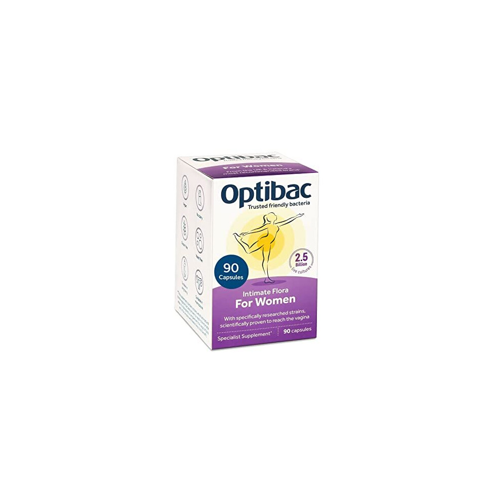 Optibac Probiotics For Women - Vegan Probiotic Supplement With 2.5 Billion Bacterial Cultures, Scientifically Formulated For Vagina Flora - 90