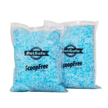 PetSafe Scoopfree Premium Blue Non Clumping Crystal Cat Litter, Reusable Tray Litter, Odour Control, Low -Tracking, 99 percent Dust - Free, 2 - Pack