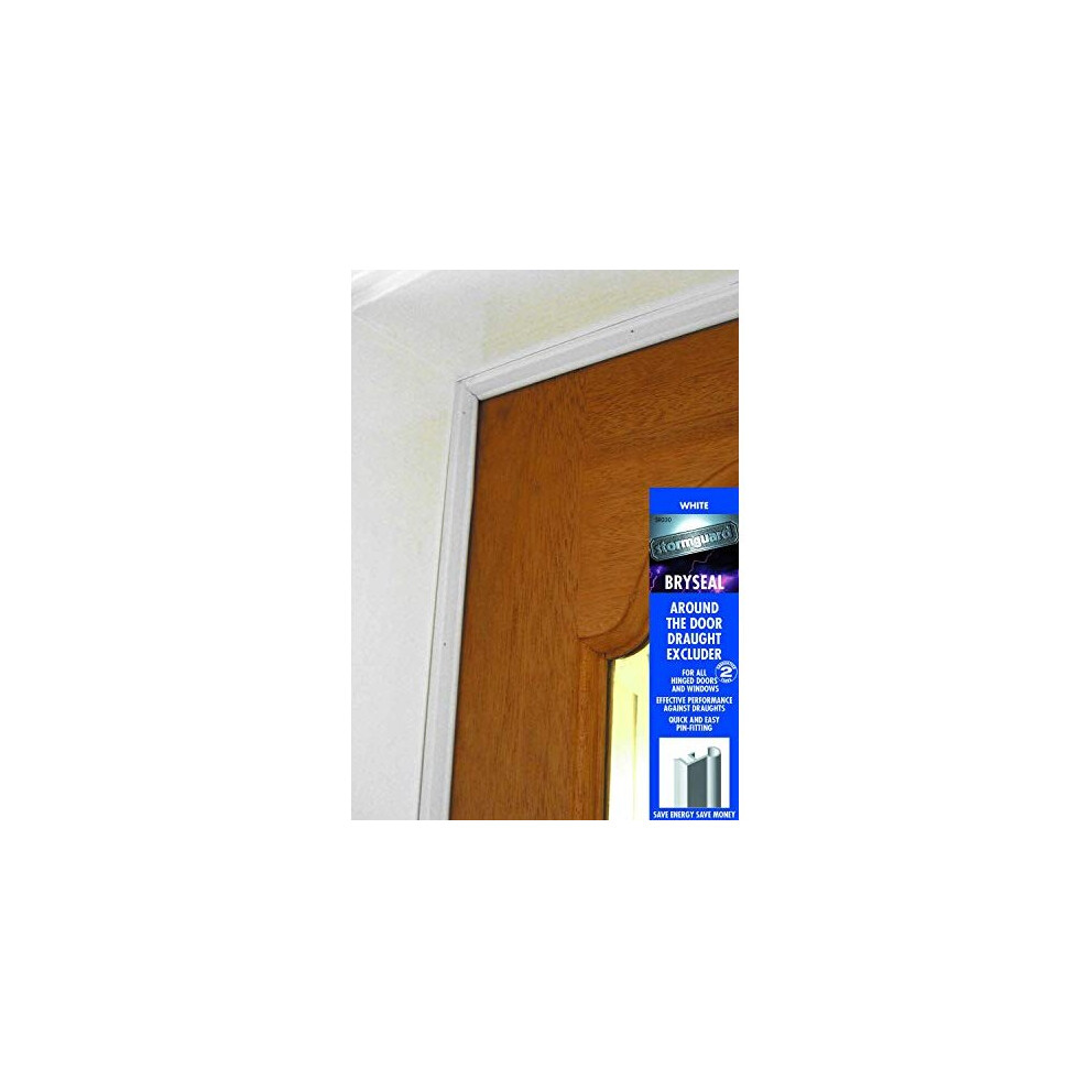 Bryseal white brush around door seal draught excluder weather proofing by Stormguard. Size 4 1028 mm and 1 x 914 mm.