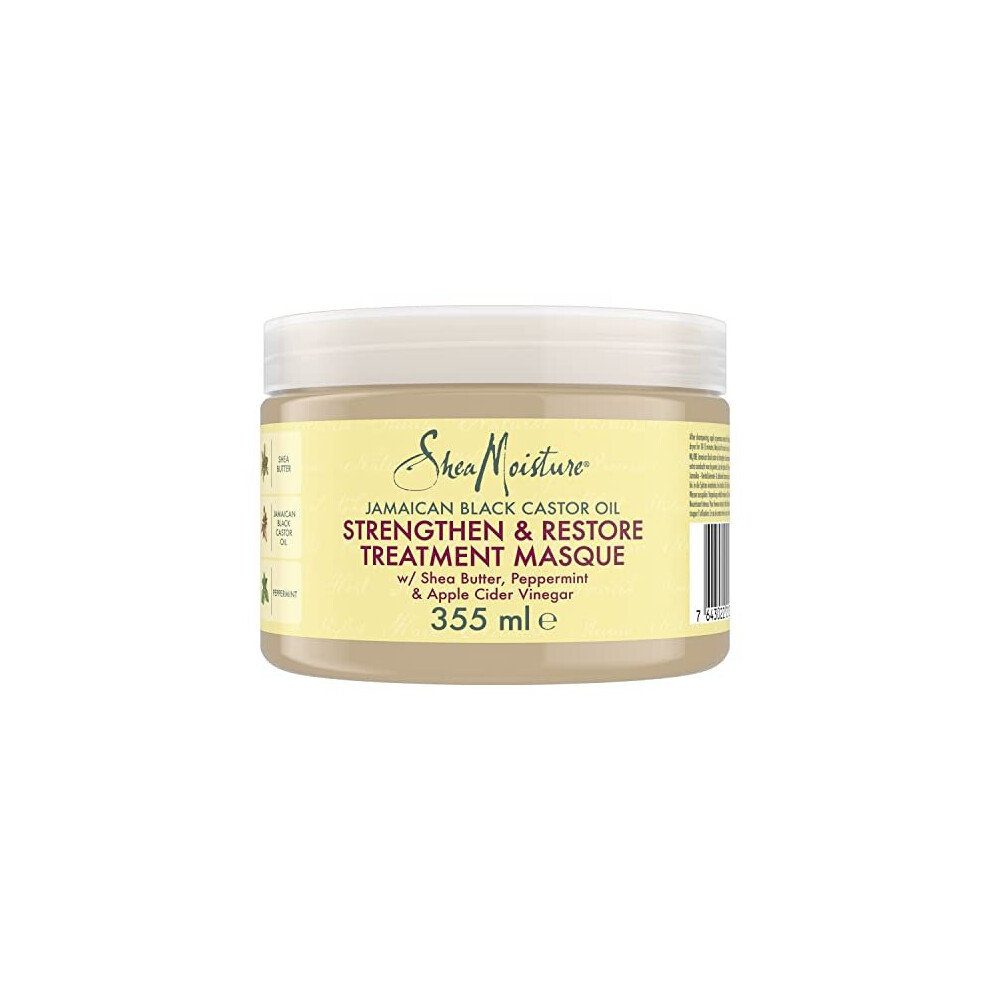 SheaMoisture Jamaican Black Castor Oil silicone and sulphate free hair mask Strengthen & Restore Hair Treatment Mask for natural, chemically