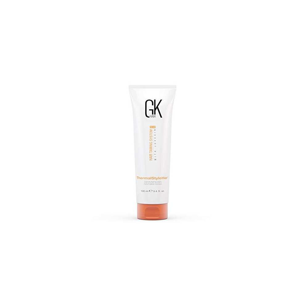 Gk Hair Global Keratin Thermal Style Her Hair (3.4 Fl Oz/100Ml) Thermal Styling Anti Frizz Heat Protectant Against Flat Iron Heat & Hot Cream