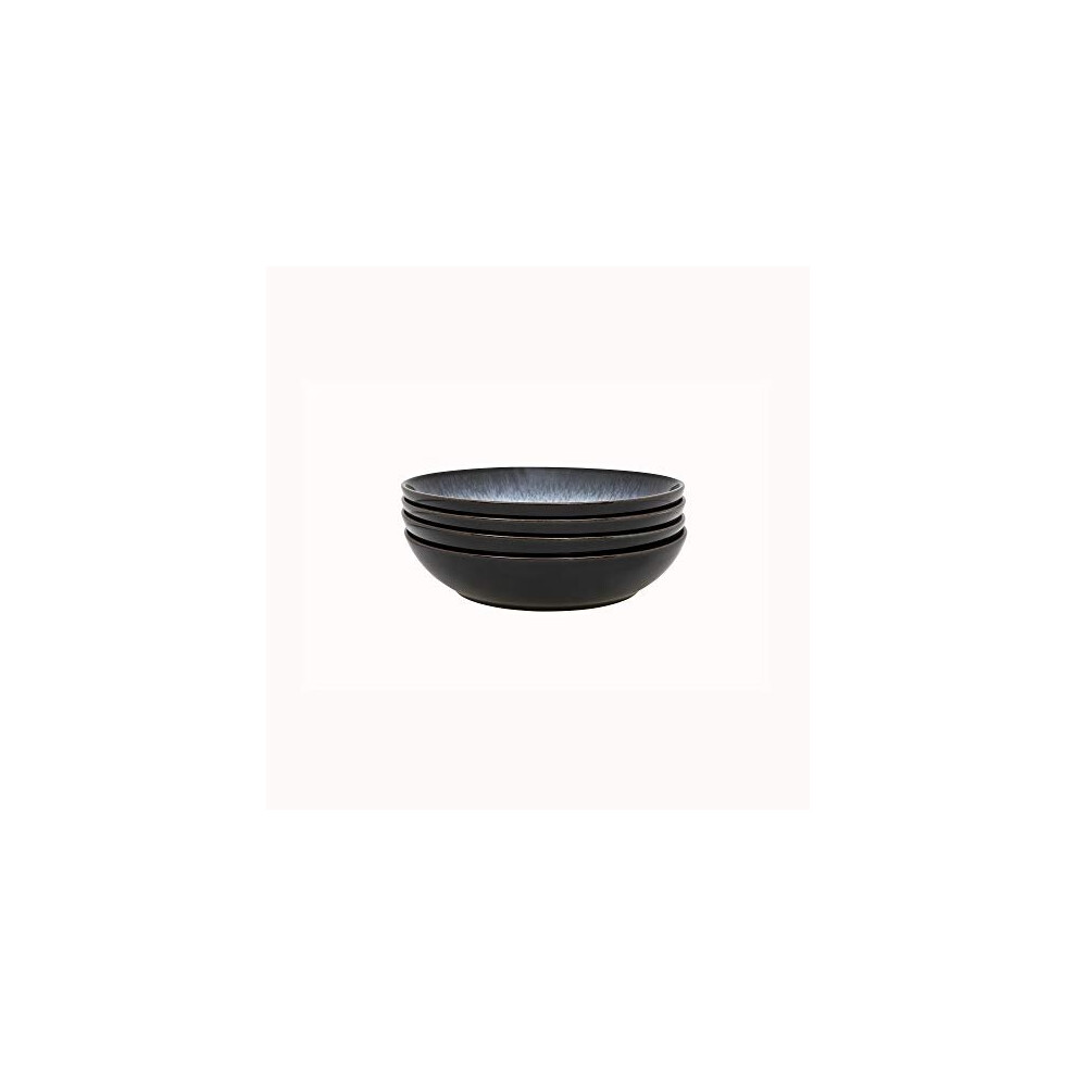 Denby 199044044 Halo 4 Piece Pasta Bowl Set, Stone, Grey, 9.5 x 23 x 22.3 cm