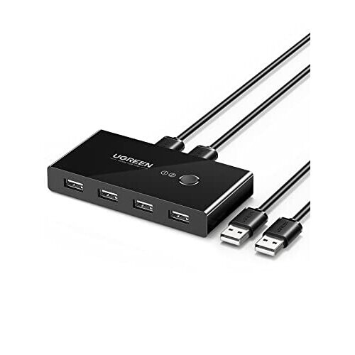 UGREEN Boîtier de commutation 2x USB-A vers 4x USB-A 2.0 - Noir
