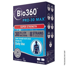 Bio360 Pro-30 MAX (30 Billion Bacteria)|from Natures Aid | 60 Capsules