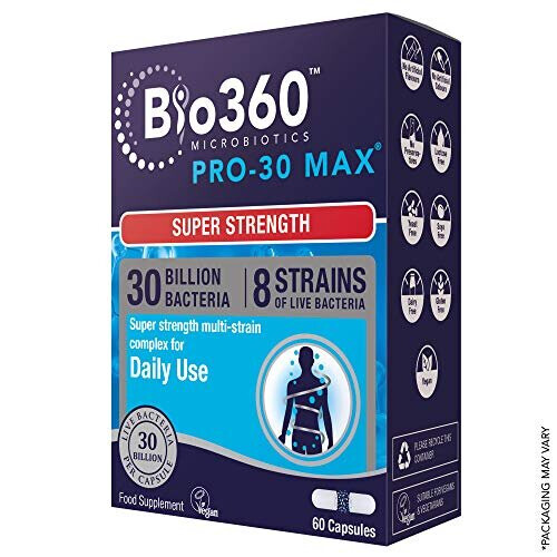 Natures Aid Bio360 Pro-30 MAX (30 Billion Bacteria)|from Natures Aid | 60 Capsules