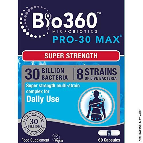 Natures Aid Bio360 Pro-30 MAX (30 Billion Bacteria)|from Natures Aid | 60 Capsules 1