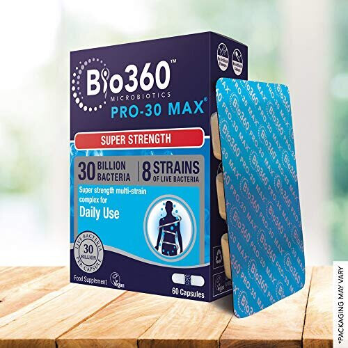 Natures Aid Bio360 Pro-30 MAX (30 Billion Bacteria)|from Natures Aid | 60 Capsules 2
