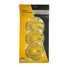 Tech Traders  3 x 115mm 4.5&quot Diamond Disc Cutting Blade Angle Grinder Stone Brick Concrete