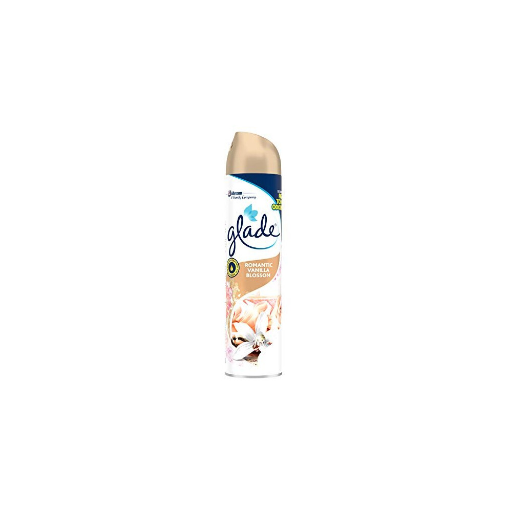 Glade Air Freshener, Aerosol Room Spray, Vanilla Blossom, Pack of 12 (12 x 300ml)