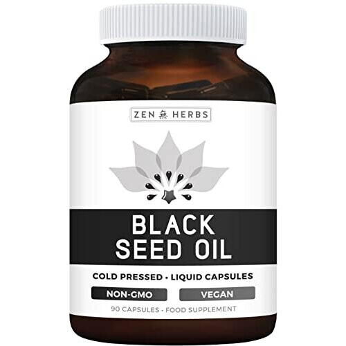 Black Seed Oil Softgel Capsules (Non-GMO & Vegetarian) Made from Cold ...