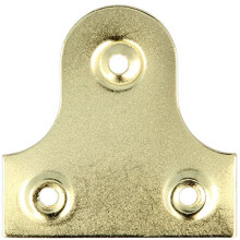 12x Large Picture Flat Hanging Brackets - Brass Wall Mirror Hanger Plates/Fixings