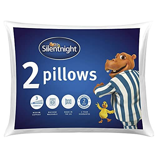 Silentnight Silentnight Essentials Collection Pillow, White, Pack of 2