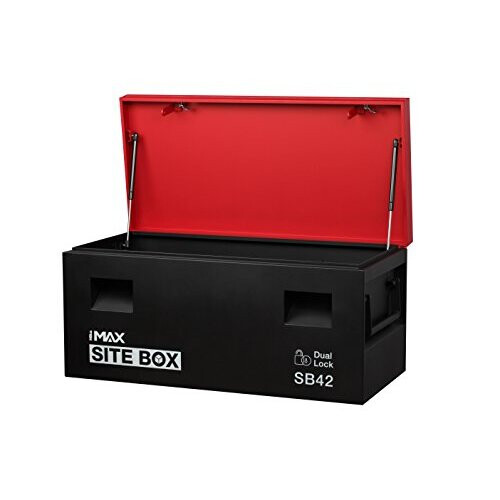 Hilka Hilka Tools SB42 Site Storage Box, Red/Black, 42-Inch