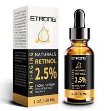 Retinol Serum,ETRONG High Strength Anti-aging Serum with 2.5% Retinol,Hyaluronic Acid and Vitamin E for Face Acne (30ml)
