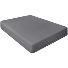 Utopia Bedding Fitted Sheet Double, Grey - Deep Pocket 14 inch (35 cm) - Easy Care - Soft Brushed Microfibre Fabric - Shrinkage and Fade Resistant -