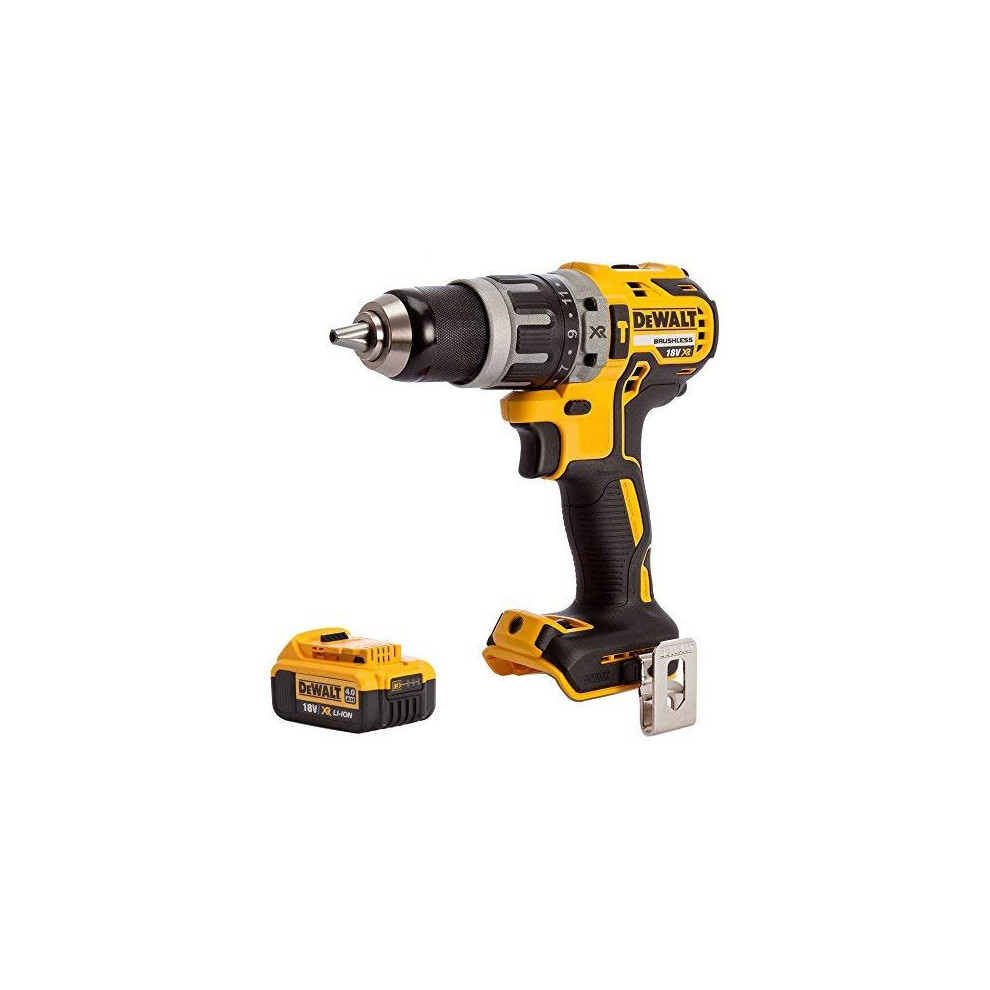 DEWALT DCD796N 18V XR Brushless 2 Speed Combi Drill with 1 x 4.0Ah DCB182 Battery, 18 V