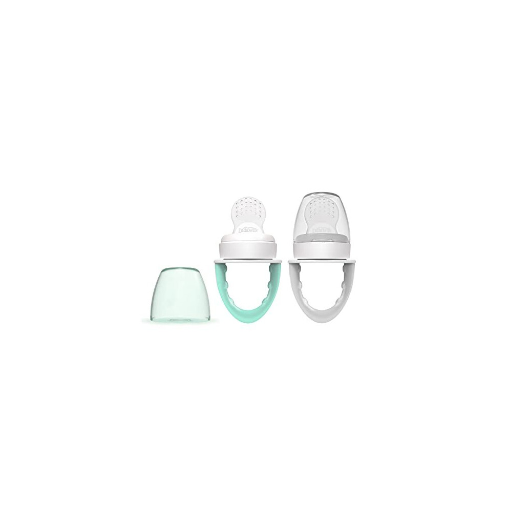 Dr. Brown's Fresh First Silicone Feeder, Mint & Grey, 2 Count