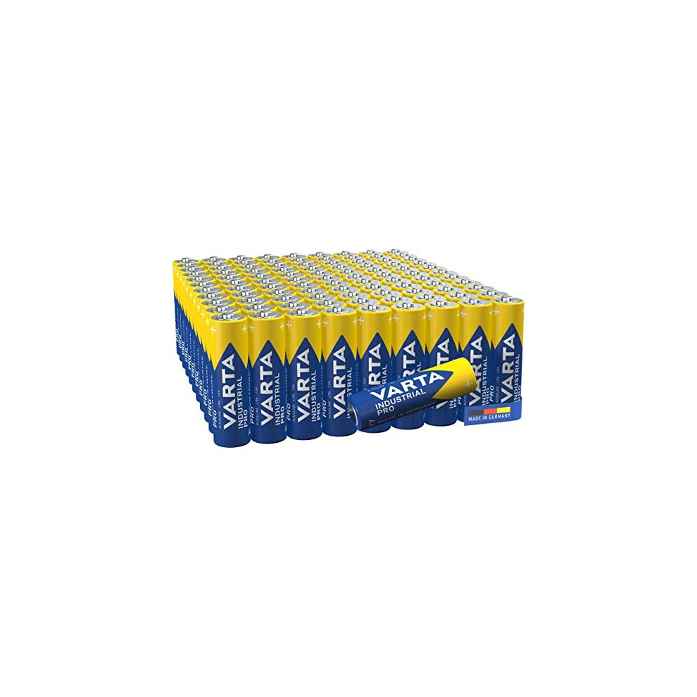VARTA Industrial Pro AA Mignon Alkaline Batteries LR6 - 100-pack, Made in Germany