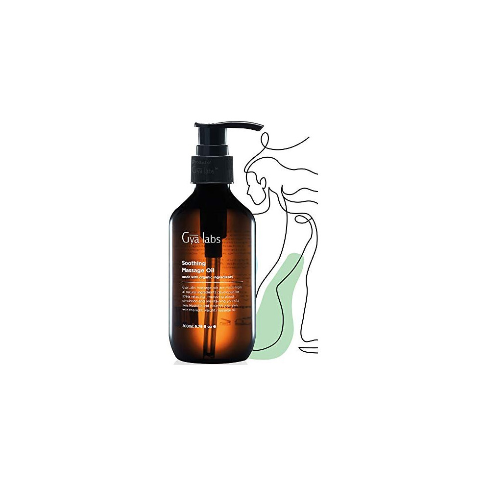 Gya Labs Soothing Sensual Massage Oil For Sore Muscles - Massage Oils Crafted With Eucalyptus, Peppermint, Cinnamon Bark, Lemongrass, Jojoba & Argan